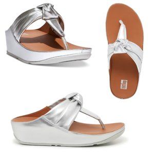 New! Fitflop Twiss Thong Sandal Size 8 Silver